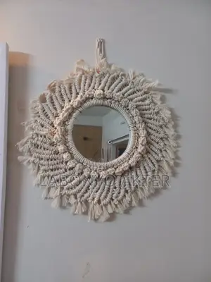 Handmade Macrame Mirror 8 Inch - Boho Wall Decor Dhaka