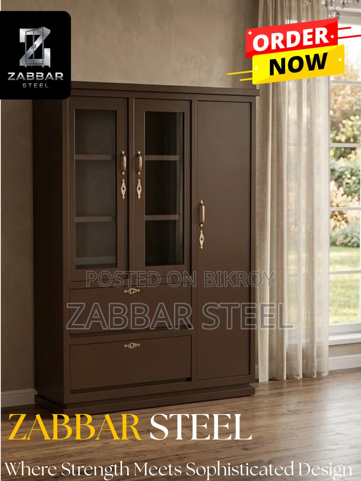 Stylish Premium Steel Showcase