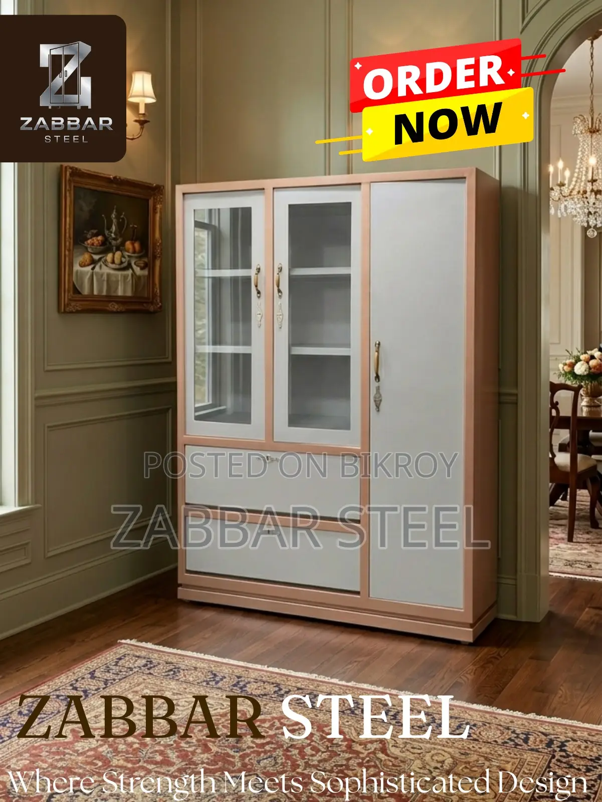 Stylish Premium Steel Showcase