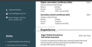 Customer Support and Sales Executive