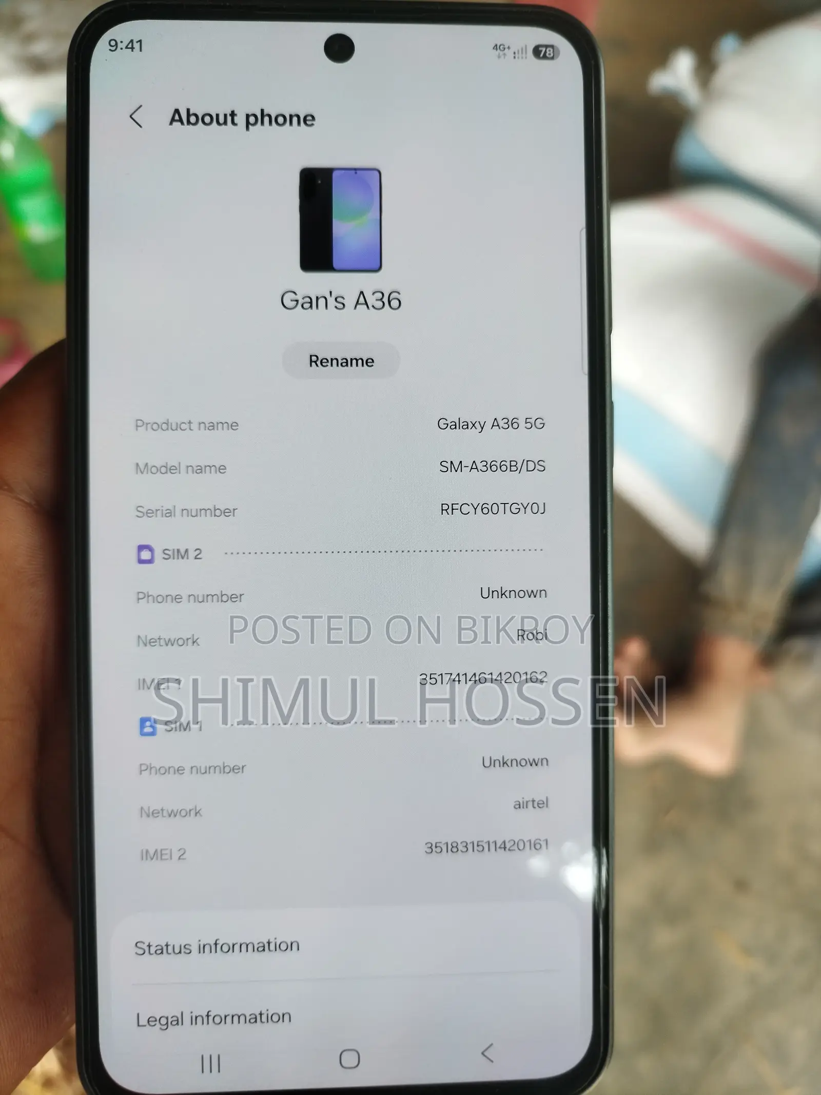 Samsung Galaxy A36 128 GB Black