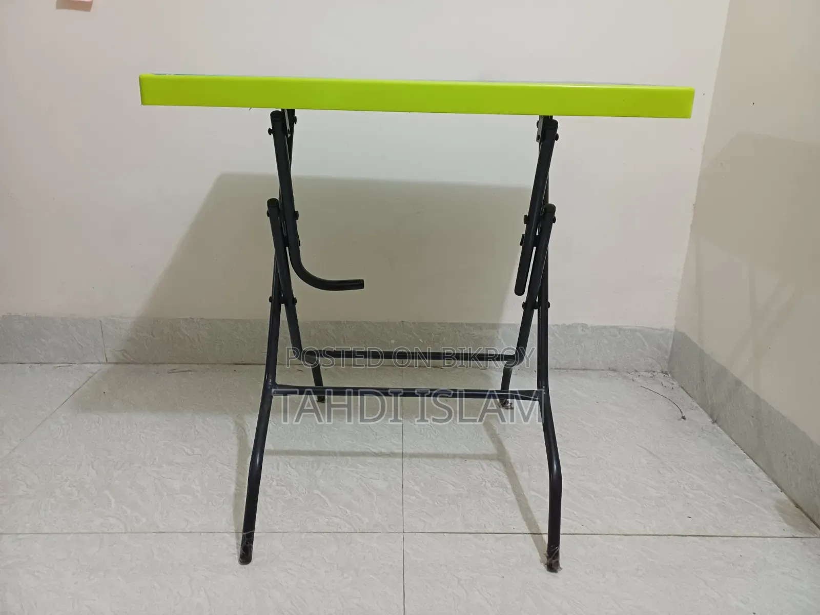 RFL Restaurant Table 2 Seat Steel/Leather Print Ray-Lime Green