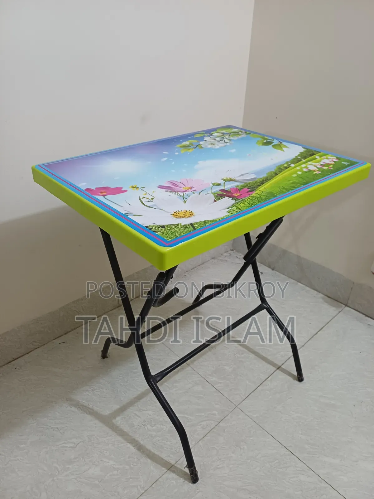 RFL Restaurant Table 2 Seat Steel/Leather Print Ray-Lime Green