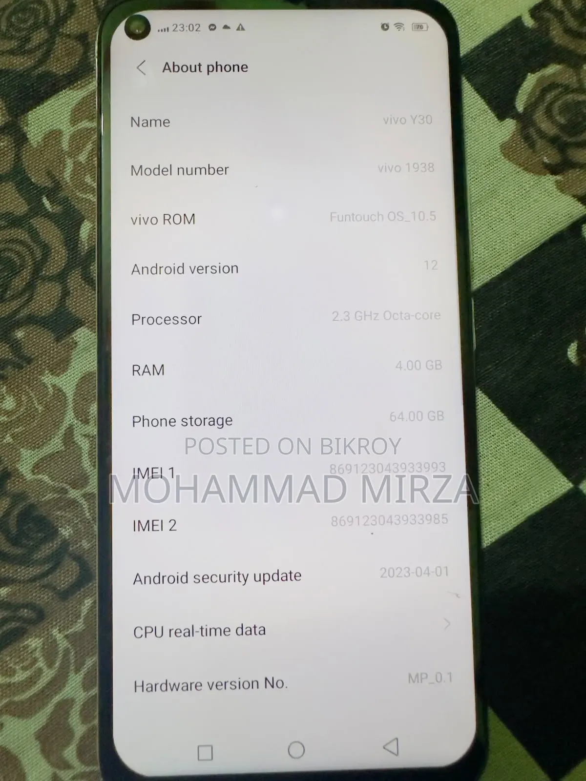 Vivo Y30 128 GB Blue