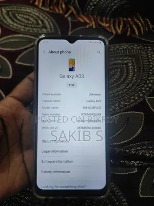 Samsung Galaxy A03 64 GB Black