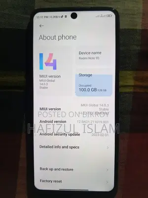 Xiaomi Redmi Note 9 Pro 128 GB Blue