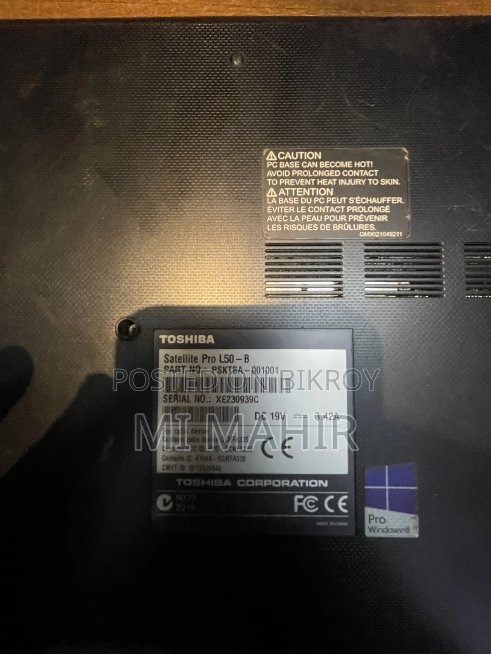 Laptop Toshiba Satellite Pro L500 4GB Intel Core i3 HDD+SSD 256GB