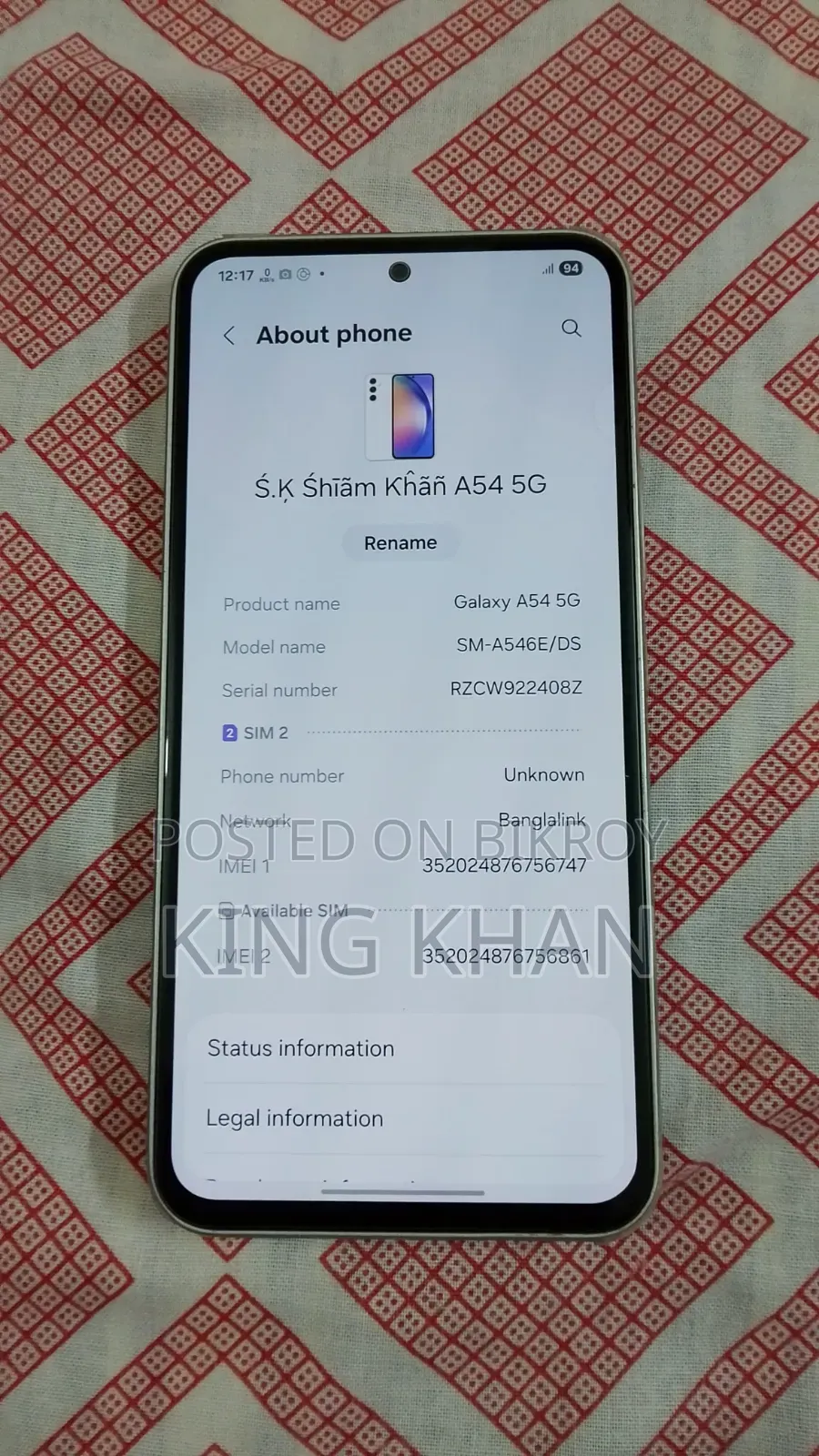 Samsung Galaxy A54 5G 128 GB White