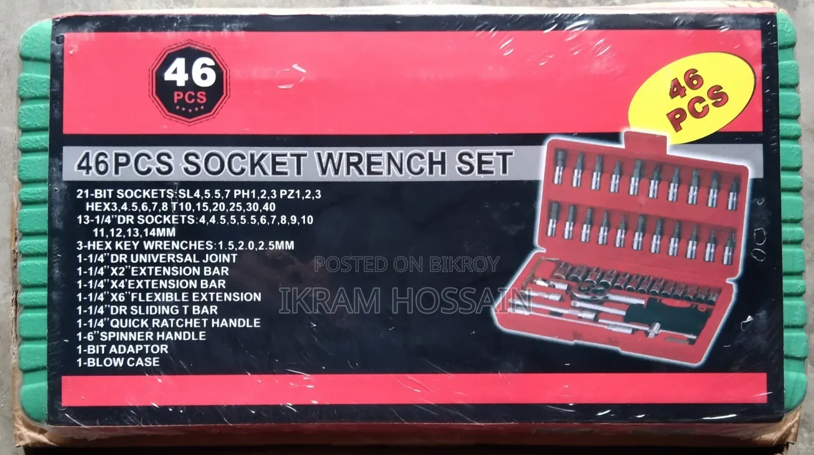 46pcs Family Tools 1/4 Set Mechanic Tool Kits for Auto Repair House