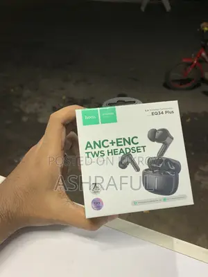 Hoco Eq34 Plus TWS Earbuds – (Anc+Enc) – App Control – Bluetooth 5.4