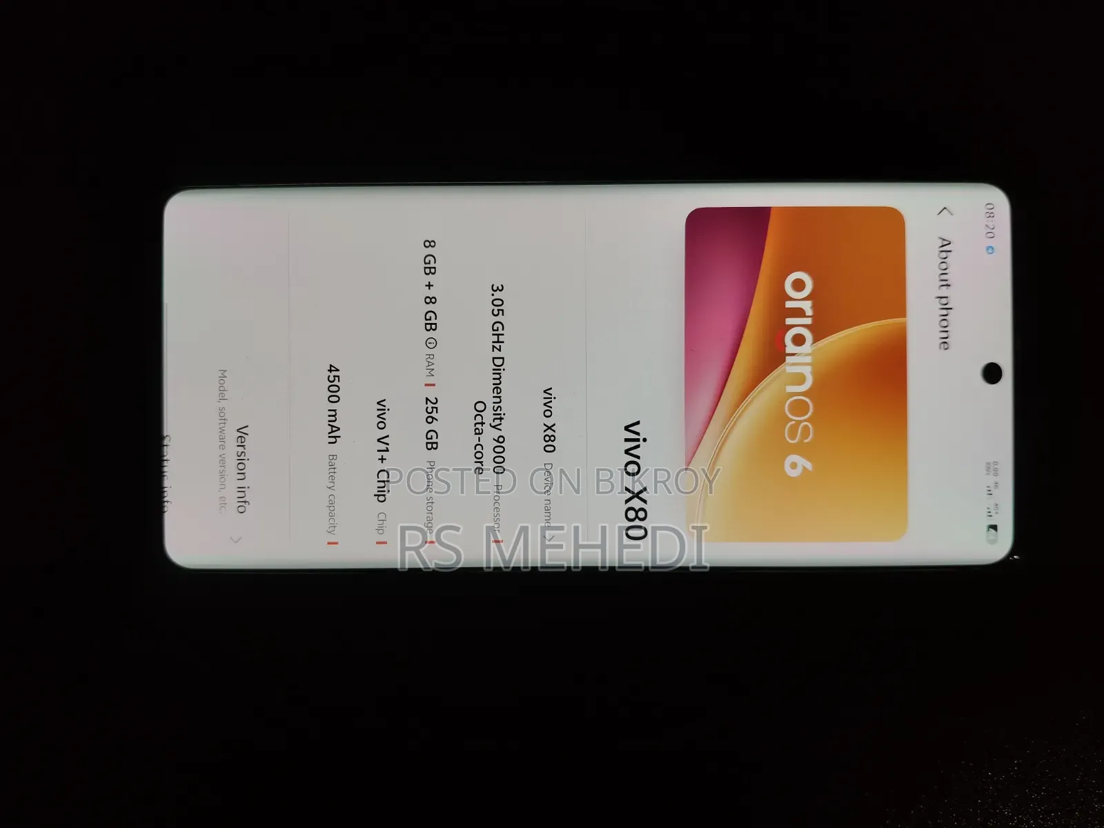 Vivo X80 256 GB Black