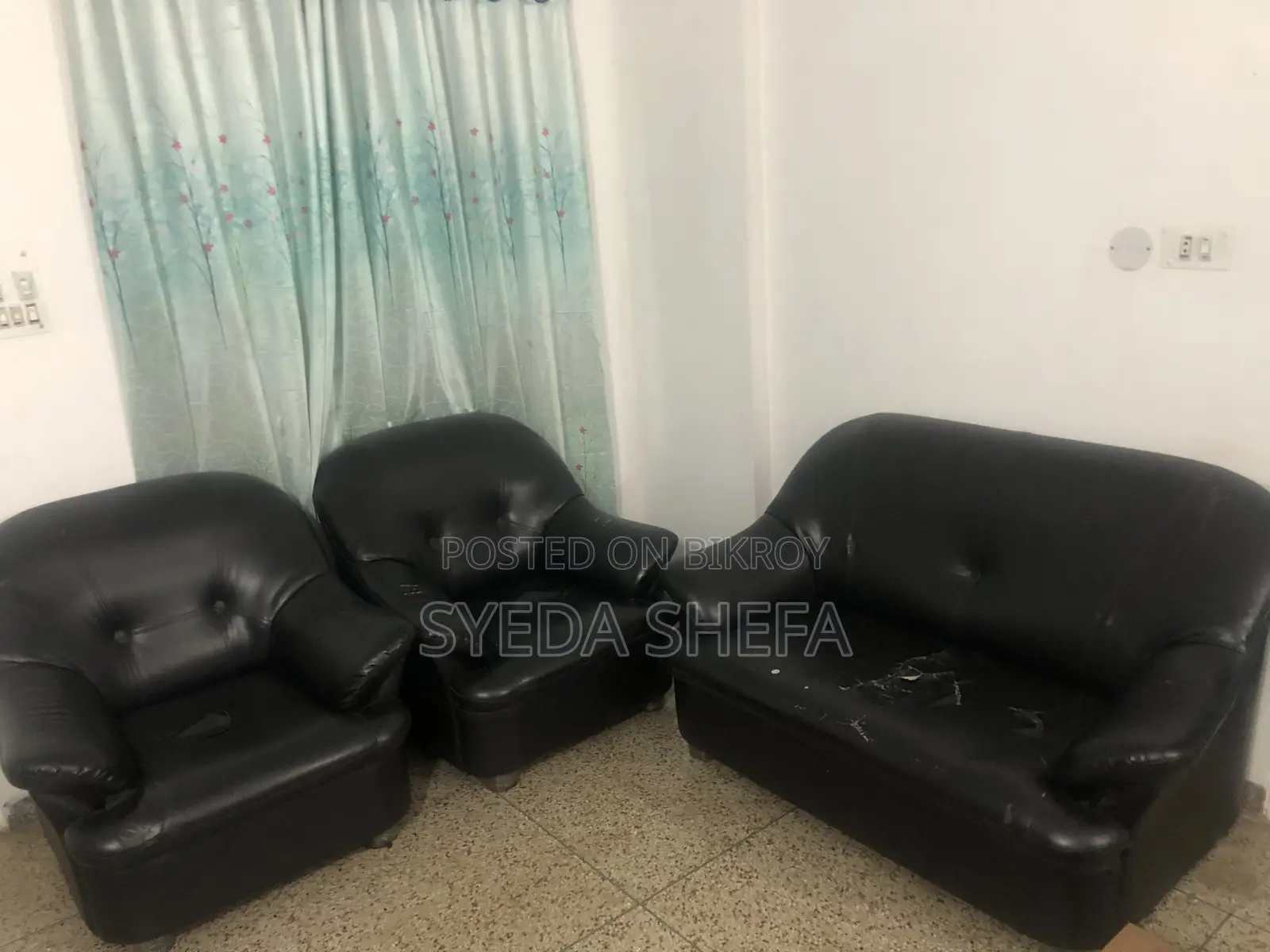Leather Sofa Set 4 Seats
