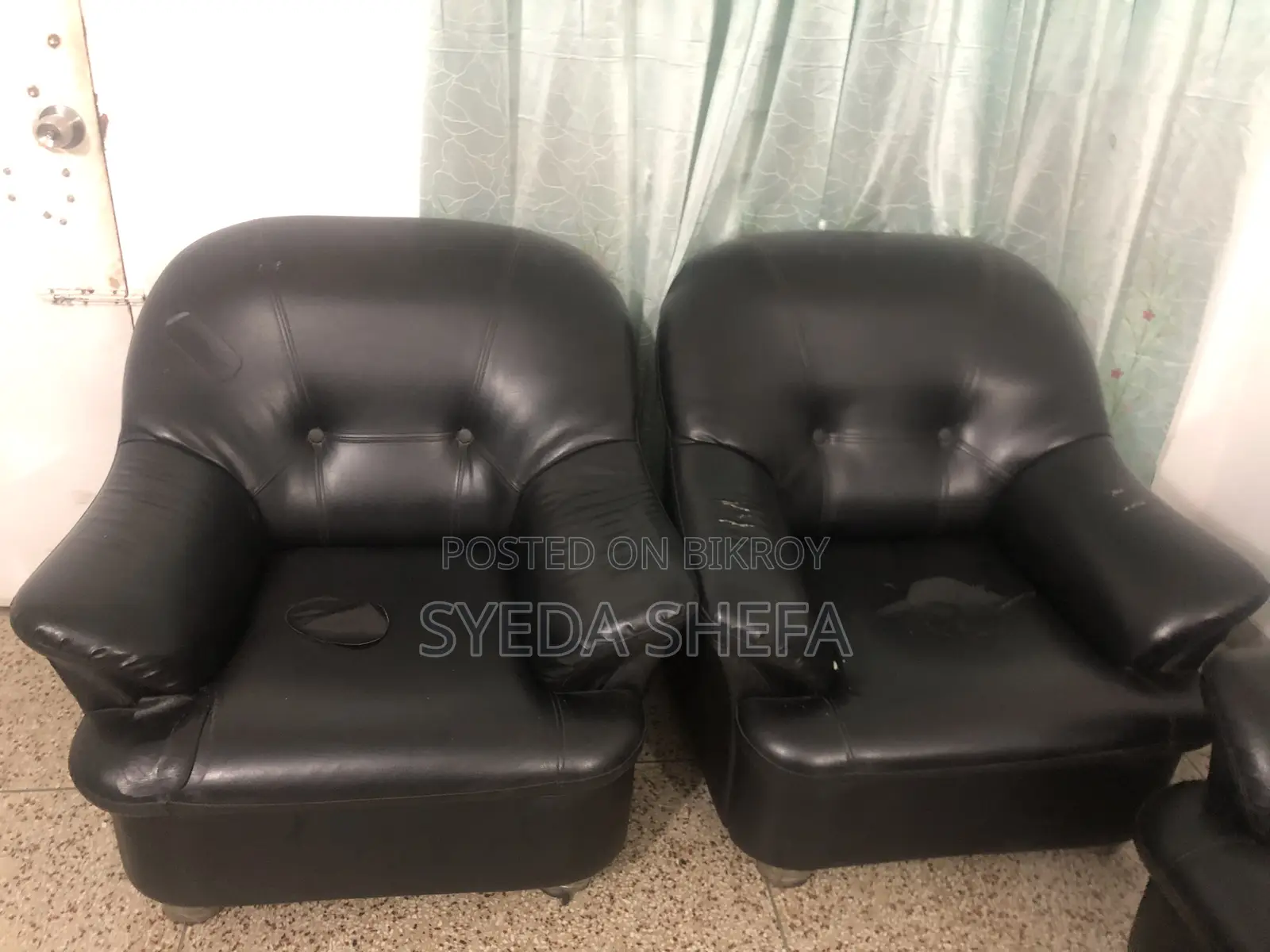 Leather Sofa Set 4 Seats