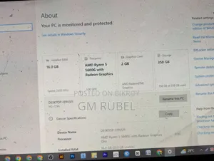 Desktop Computer MSI Model 16GB AMD Ryzen 5 SSD 350GB