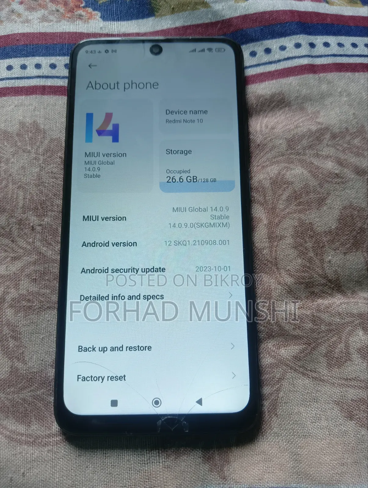 Xiaomi Redmi Note 10 128 GB Blue
