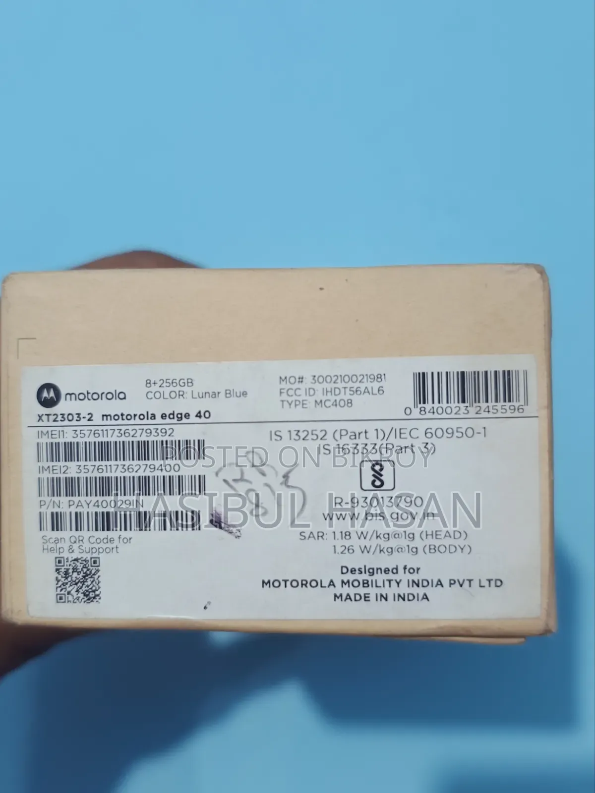 Motorola Edge 40 256 GB Blue