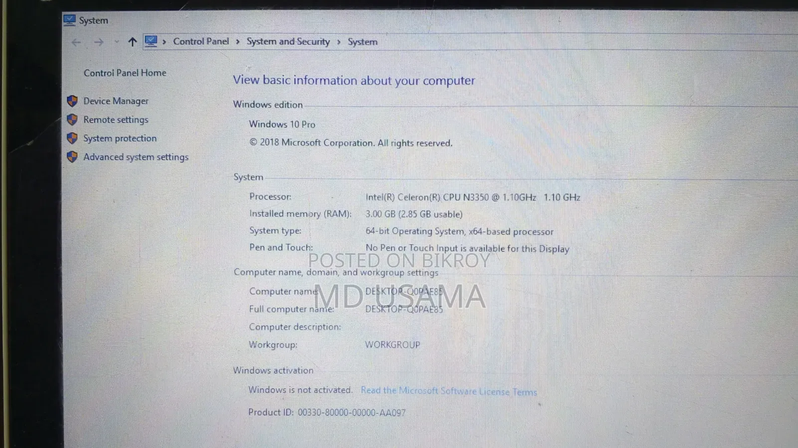 Laptop I-Life 3GB Intel Celeron eMMC 350GB