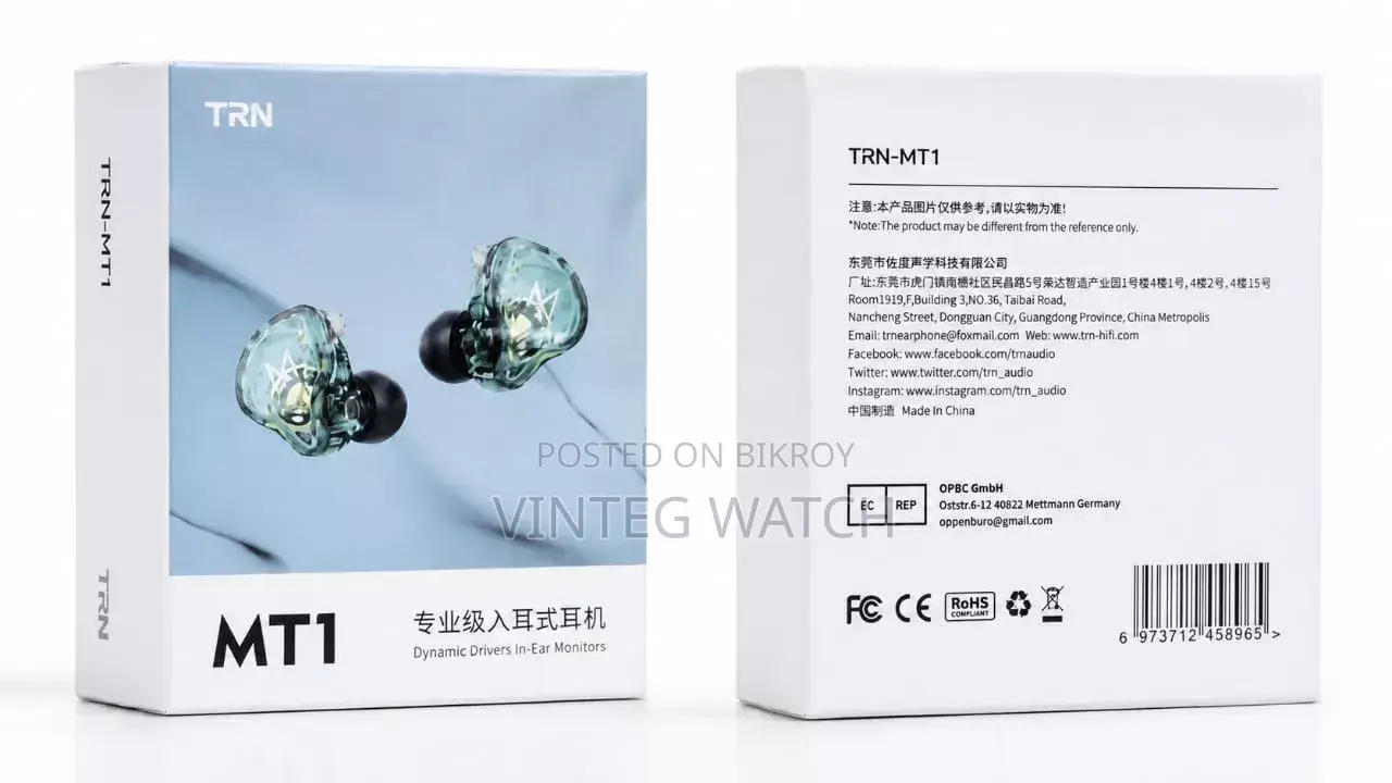 TRN Mt1 IEM Headphone