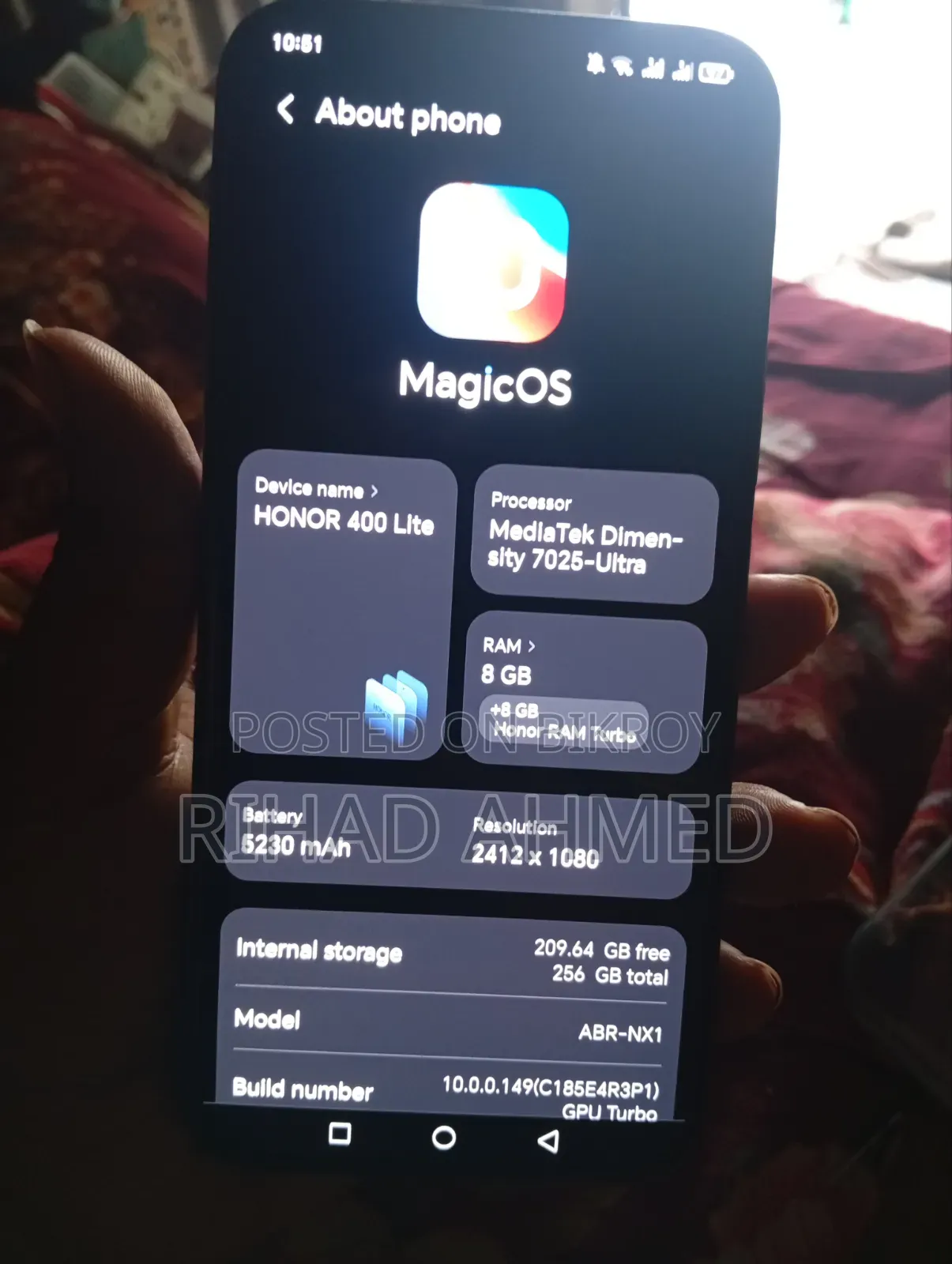 Honor 400 Lite 256 GB Black