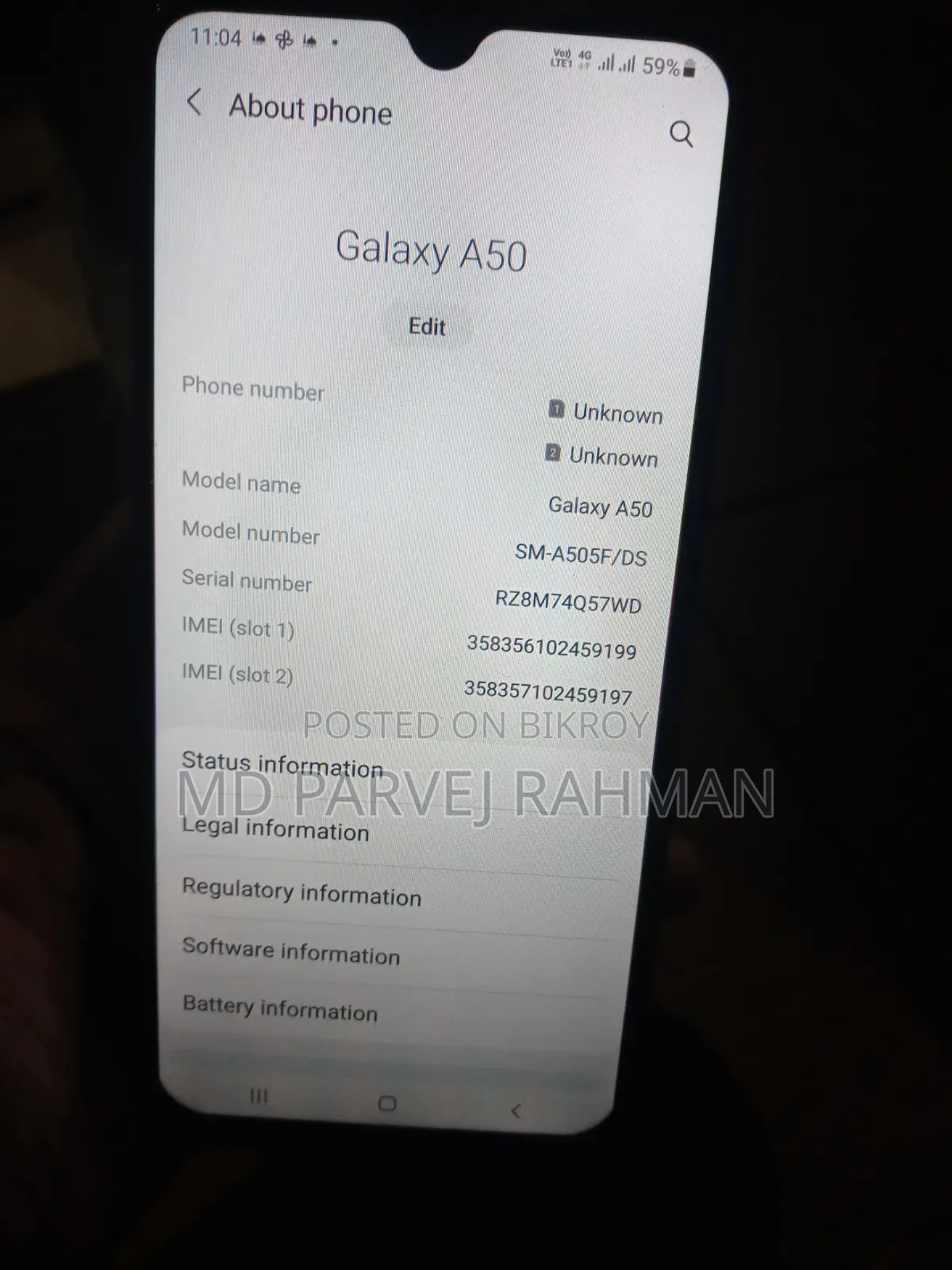Samsung Galaxy A50 128 GB Black