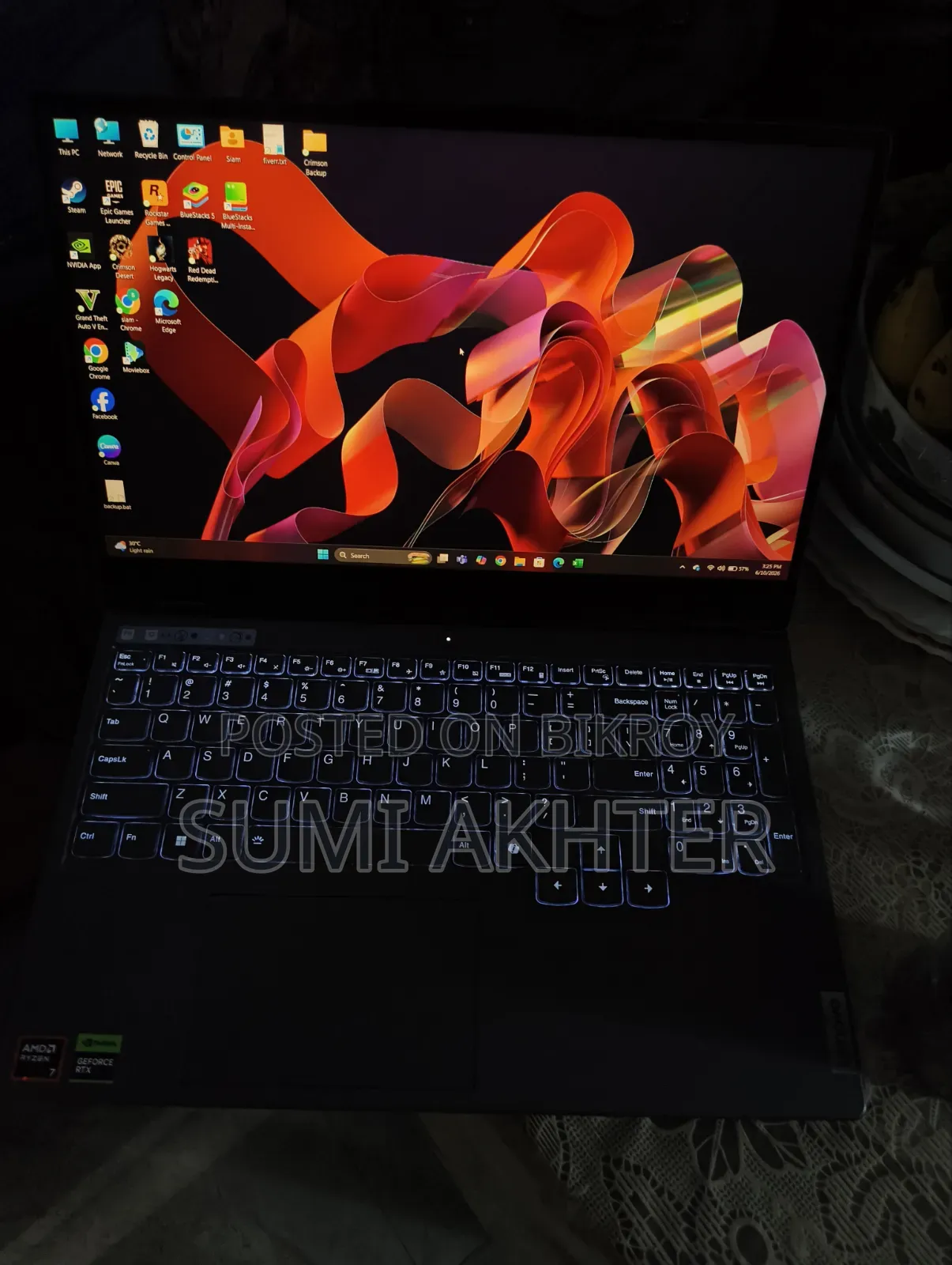New Laptop Lenovo Legion 5 16GB AMD Ryzen 7 SSD 1T