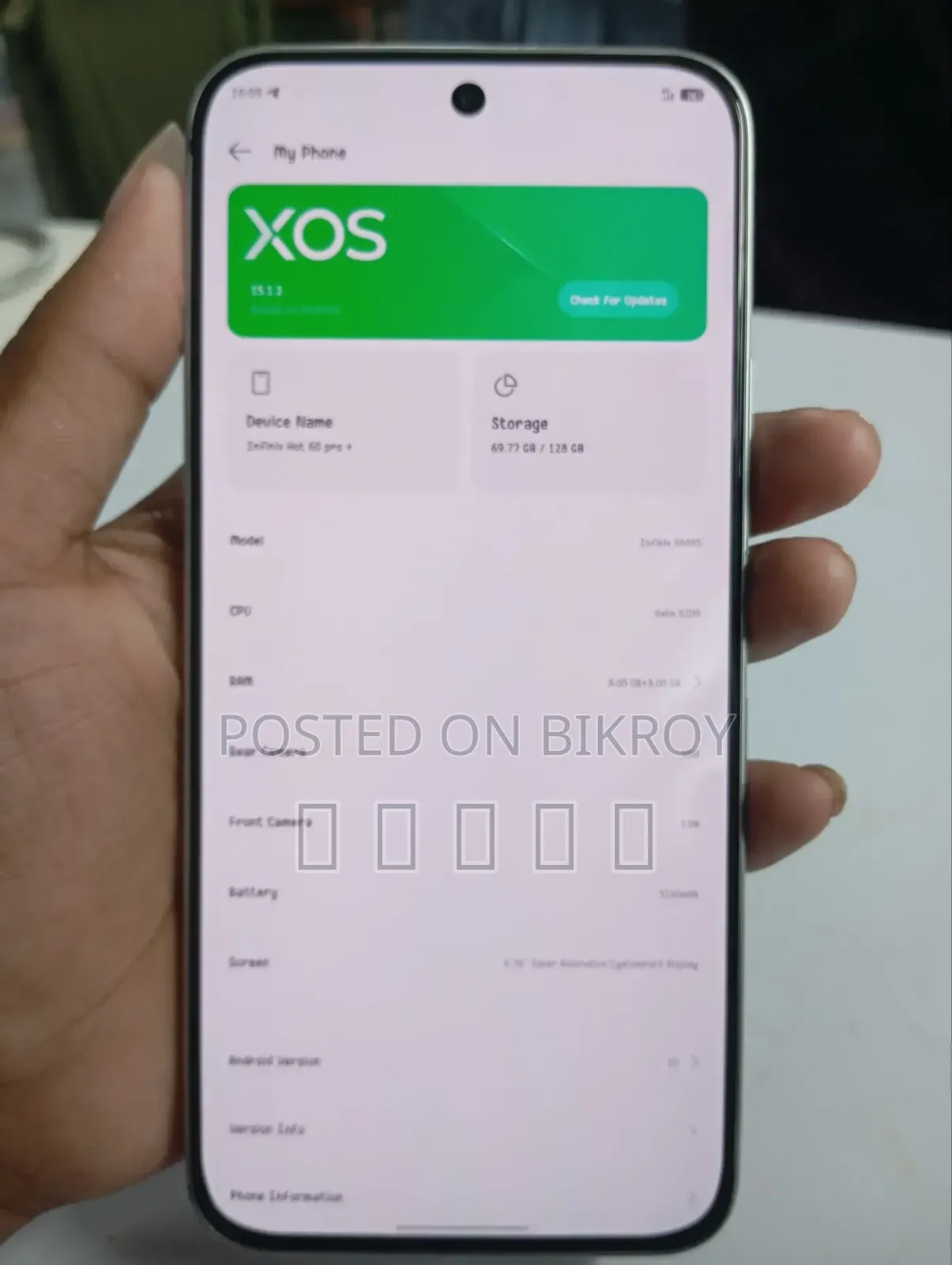Infinix Hot 60 Pro 128 GB White