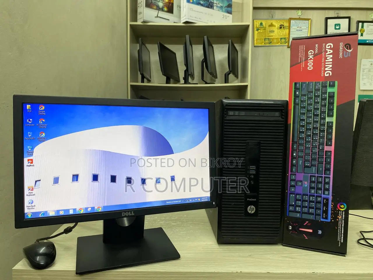 Desktop Computer HP 8GB Intel Core I3 SSD 128GB