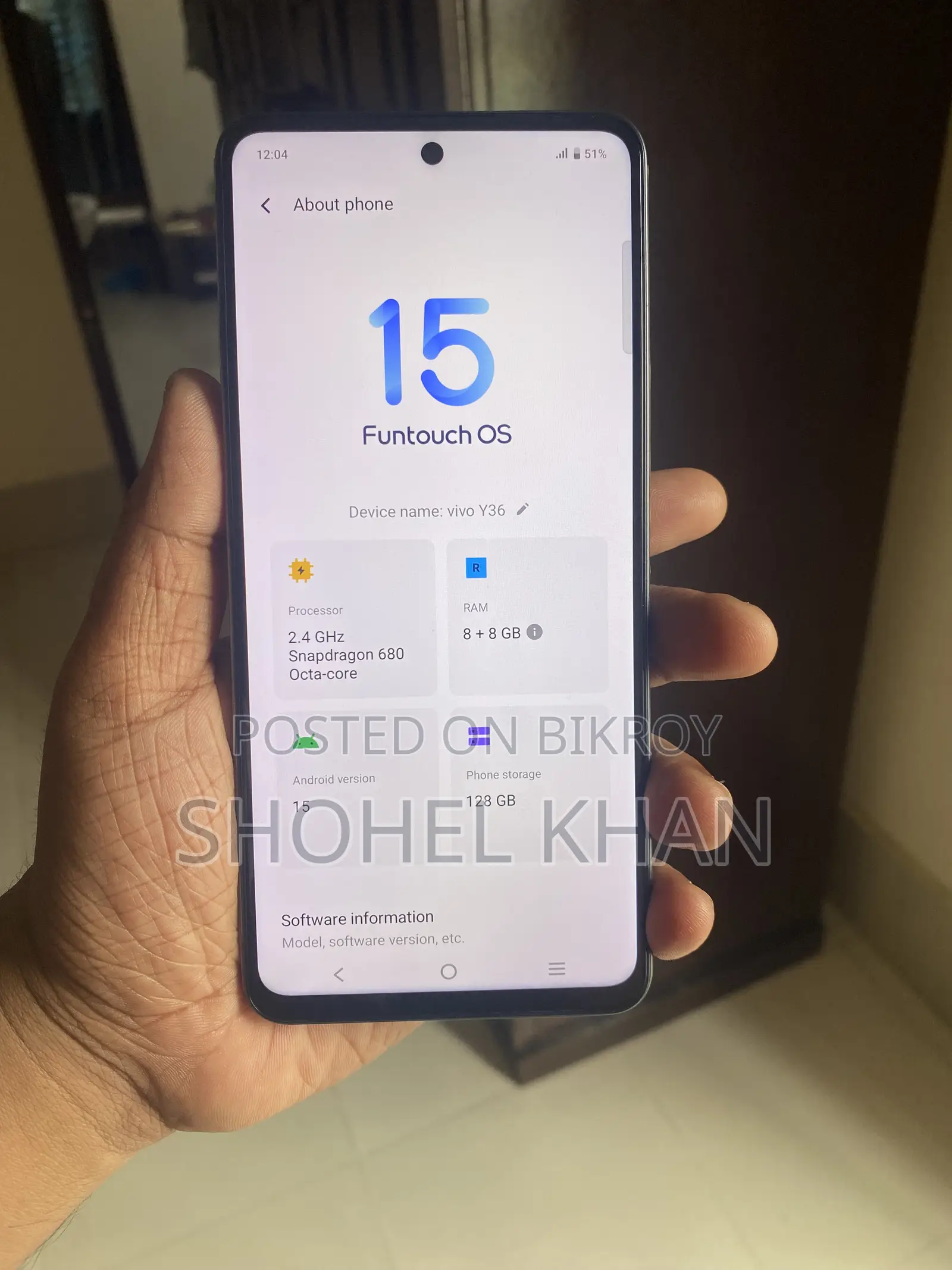Vivo Y36 128 GB Black