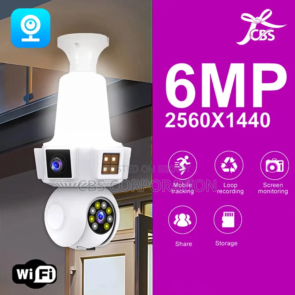 CBS WiFi IP Smart HD Multipool Light Bulb Camera (Model: E27-3)