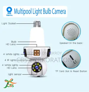 CBS WiFi IP Smart HD Multipool Light Bulb Camera (Model: E27-3)