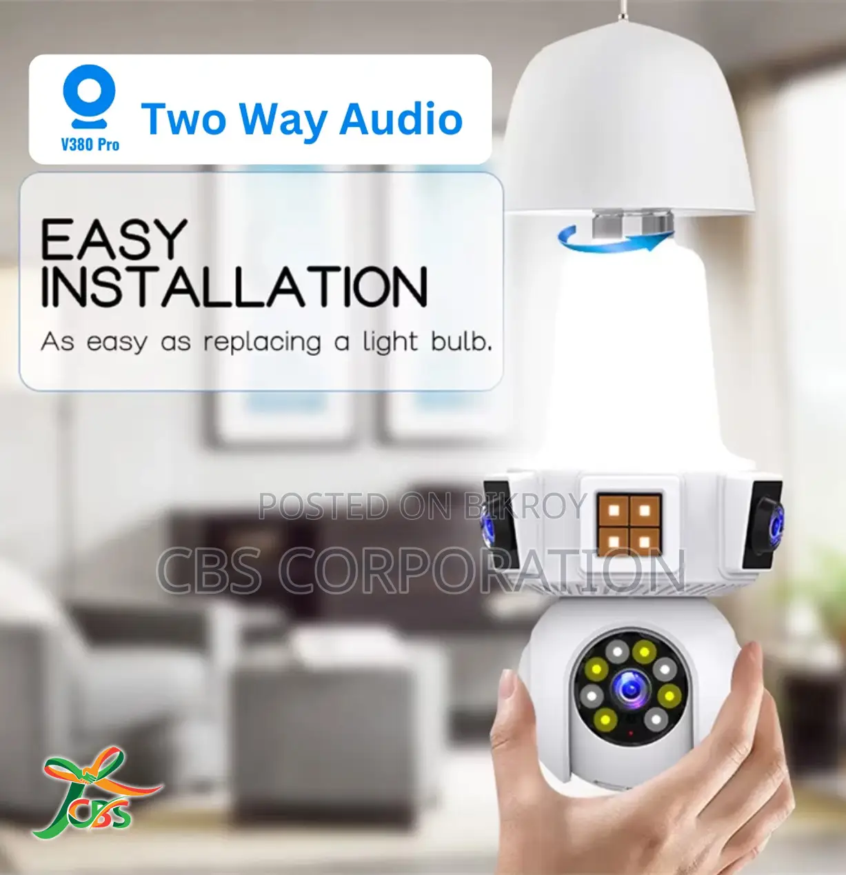 CBS WiFi IP Smart HD Multipool Light Bulb Camera (Model: E27-3)