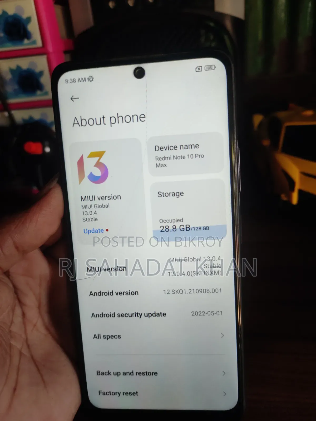 Xiaomi Redmi Note 10 Pro Max 128 GB Gray