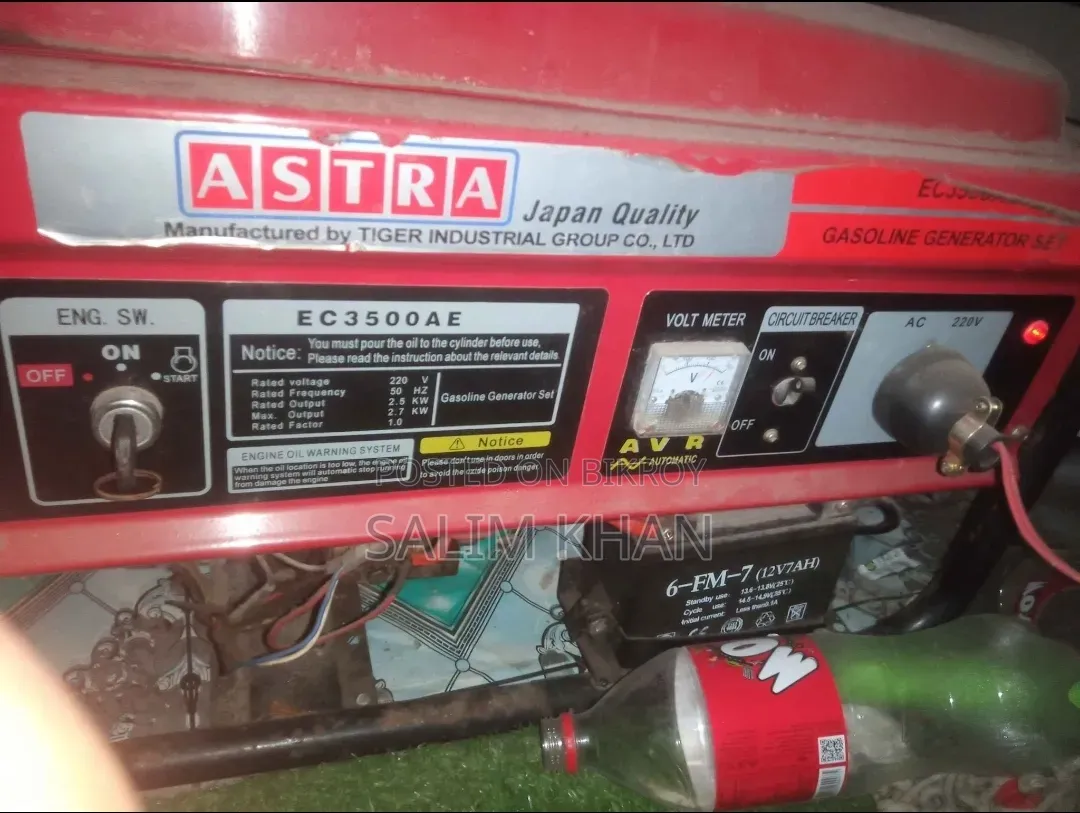 Ripon · Astra EC3500AE (Approx. 2.5 – 2.7 kW Gasoline/Petrol Generator)