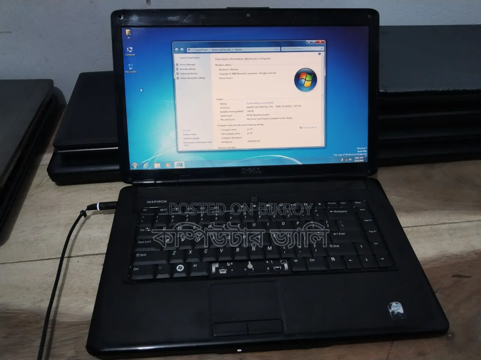 Laptop Dell 2GB Intel Core 2 Duo HDD 250GB