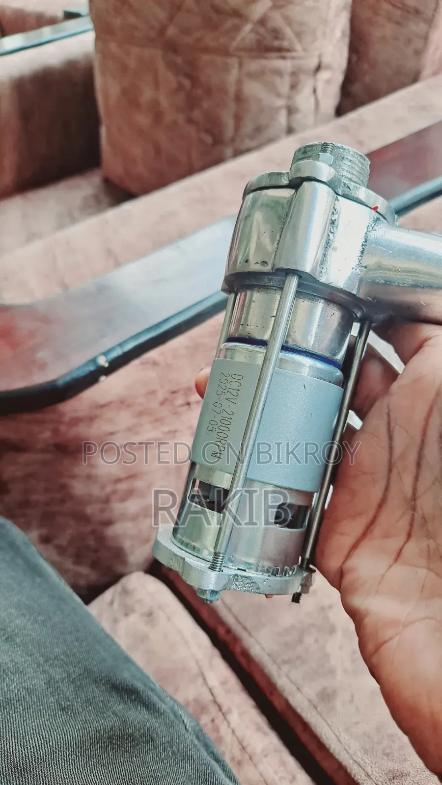 Pump motor, battery