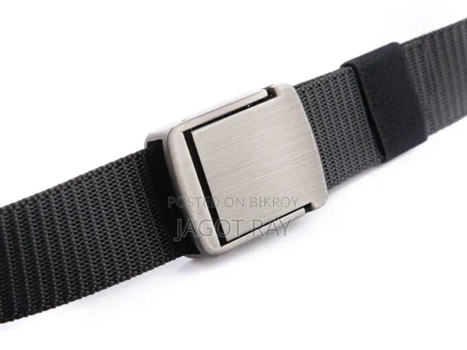 Canvas Belt with Metal Buckle for Men