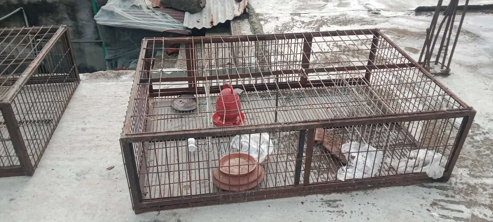 Van-sized chicken cage