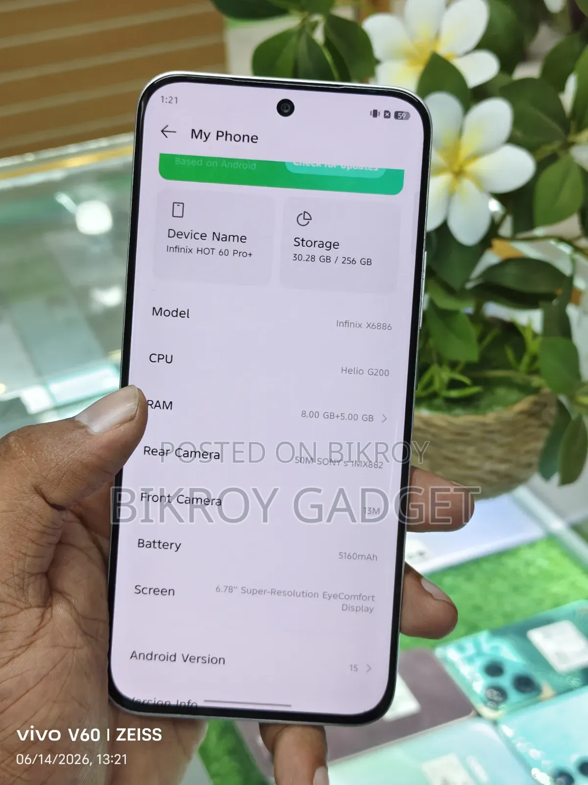 Infinix Hot 60 Pro+ 256 GB Silver