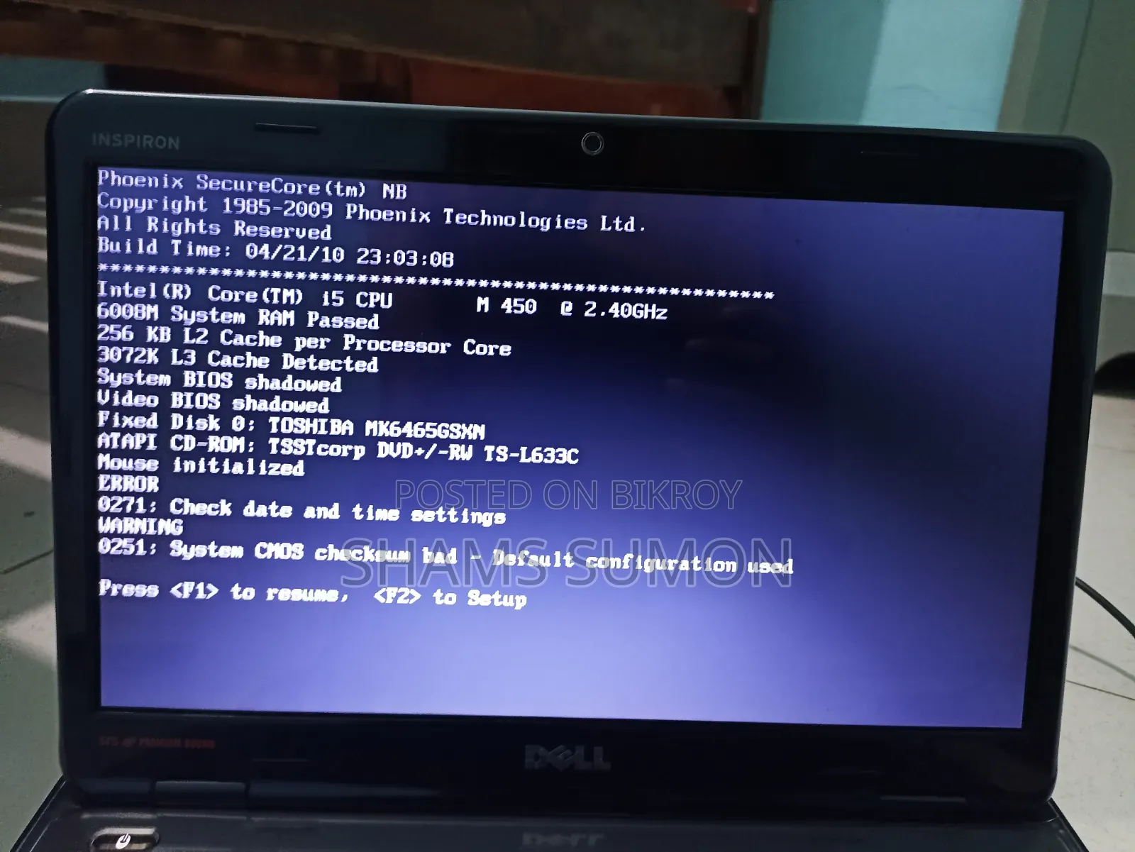Laptop Dell Inspiron 14 4GB Intel Core Ultra 5 HDD 640GB