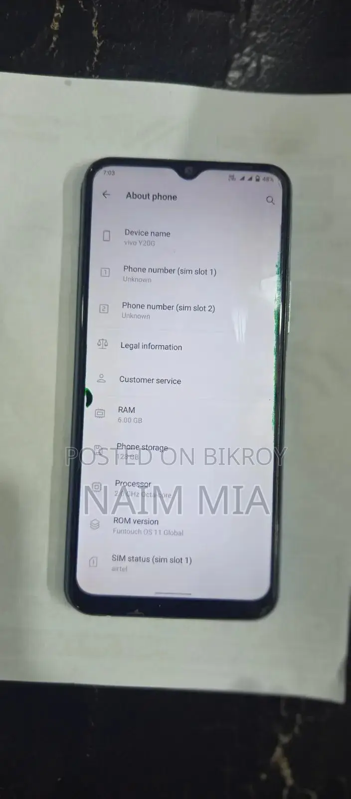 Vivo Y20G 128 GB
