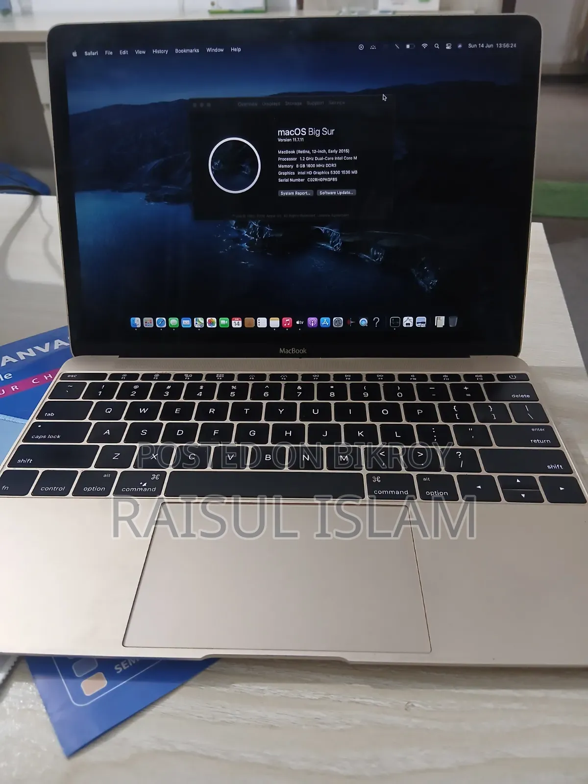 Laptop Apple MacBook 2015 8GB Intel Core M SSHD (Hybrid) 512GB