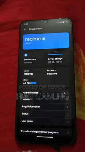 Realme C61 128 GB Gray