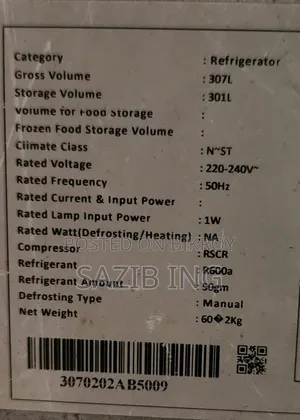 Running fridge for sale.