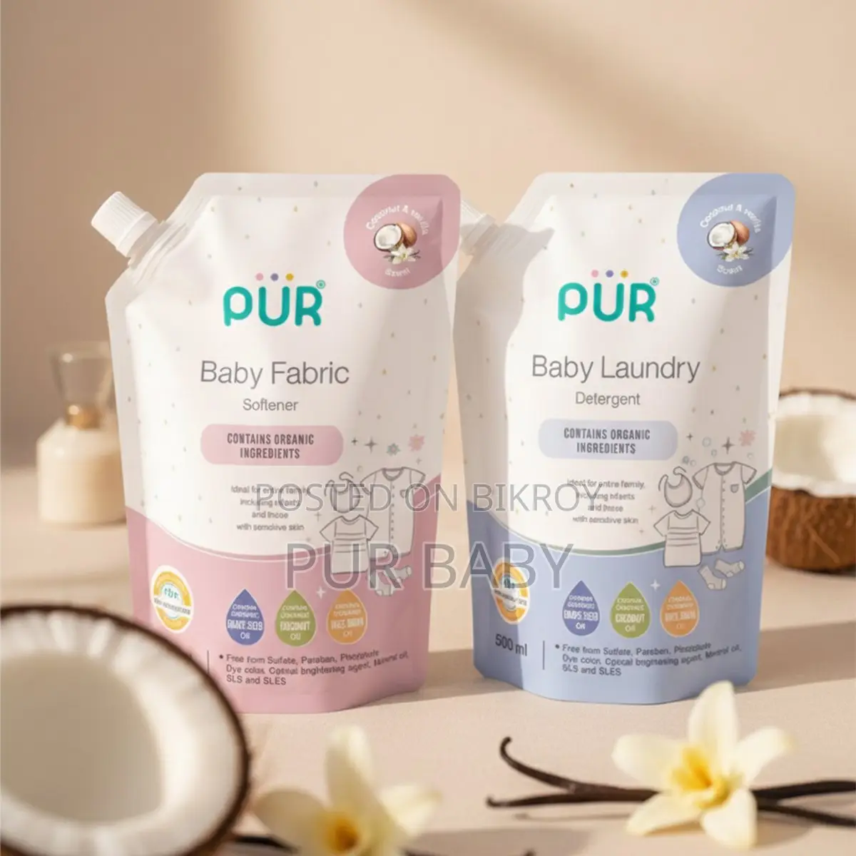 Pur Baby Fabric Softener, Extra Gentle Formula, 500 Ml (2404)