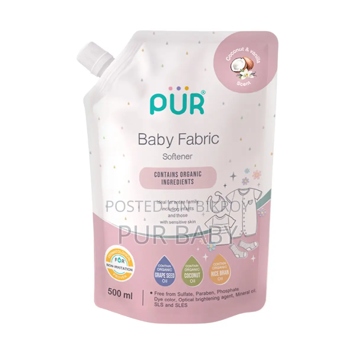 Pur Baby Fabric Softener, Extra Gentle Formula, 500 Ml (2404)