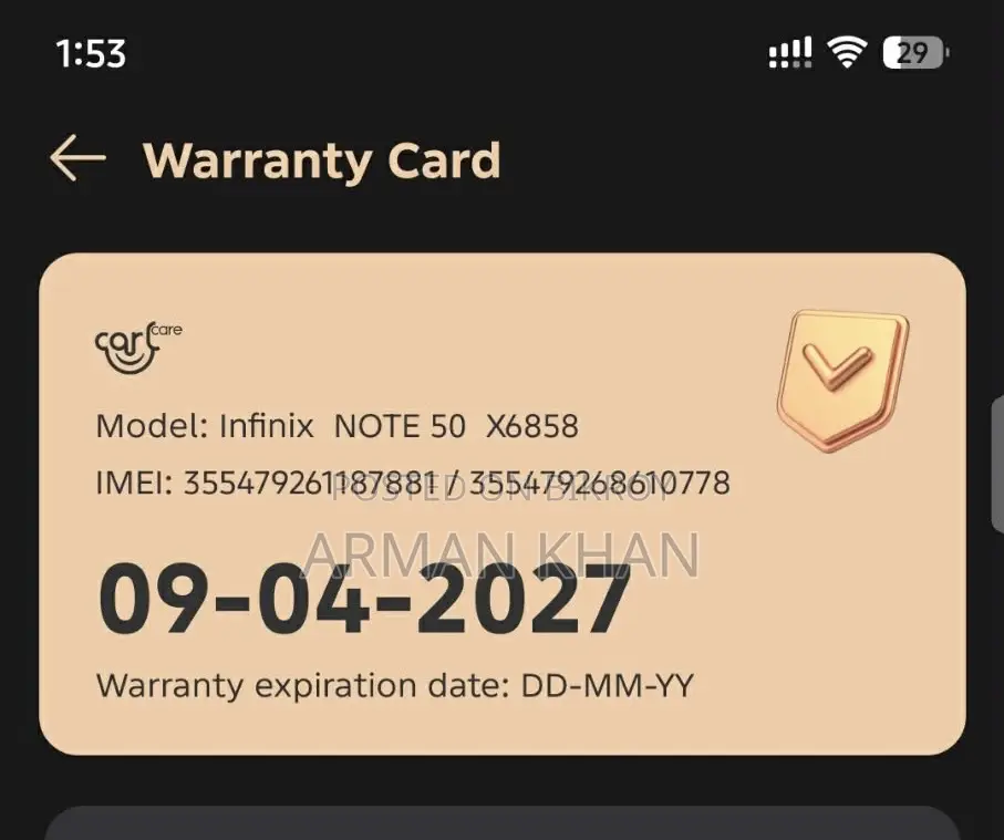 Infinix Note 50 4G 256 GB Blue