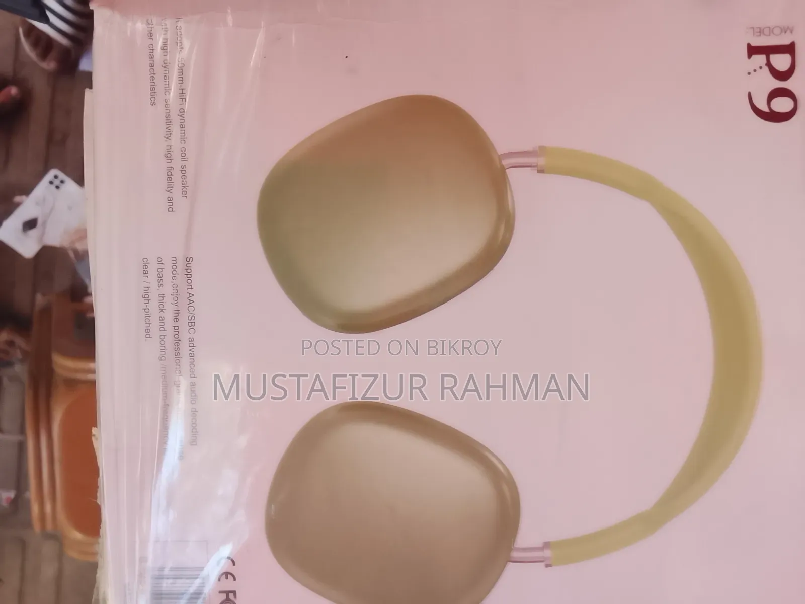 Wireless Bluetooth Over-ear Headphones Packageing