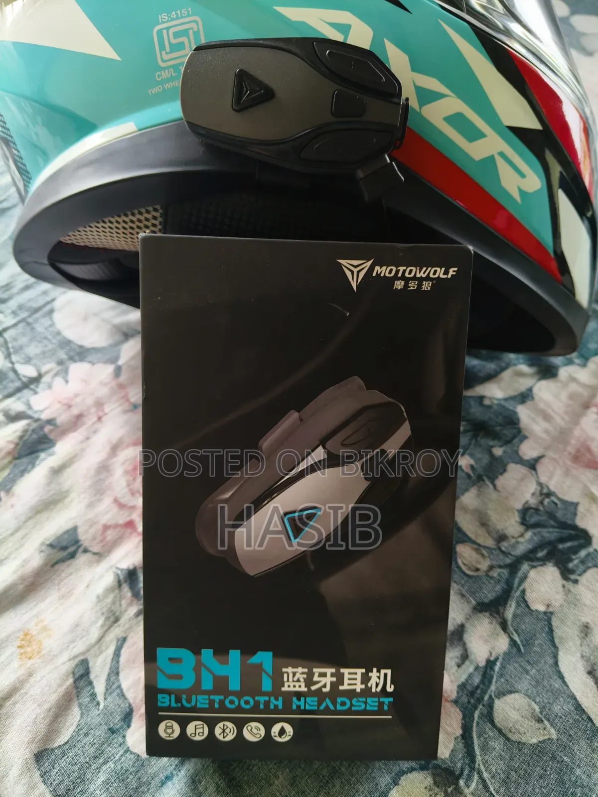 Axor Apex Turbine Helmet + Motowolf BH1 Bluetooth Combo