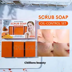 Aichun Beauty Turmeric & Papaya Scrub Soap Oil-control Set