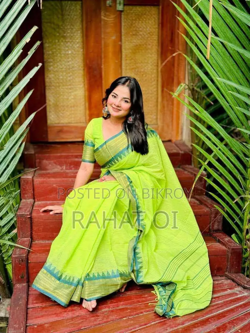 Yellow Nokshi Par Saree